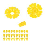 Sunydog 30 Set di Fiori di Alimentazione da Colibrì, Porte di Alimentazione degli Uccelli Appesi, Parti di Ricambio da Giardino, Progetti di Fiori Innovativi e Colori Vivaci Attirano (Giallo)