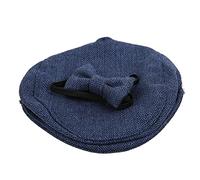 Sunydog Accessorio per Fotografia per Neonato Berretto Piatto Carino Cappello da Gentiluomo Set Papillon Bambini da 0 a 1 Mese Materiale in Misto Cotone Morbido Perfetto Servizi Fotografici (#3)