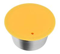 Sunydog Capsula Riutilizzabile del caffè Ricaricabile con la Tazza del Filtro dell'Acciaio Inossidabile, Rispettoso Dell'ambiente, Buon Effetto Filtrante, Adatto a Macchina del caffè di (Giallo)