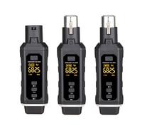 Sunydog Da Microfono Cablato a Trasmettitore e Ricevitore XLR Wireless, a Bassa Latenza per Tastiere, compatibilità Versatile, per Registrazione in Studio, Nero (1 ricevitore con 2 microfoni)