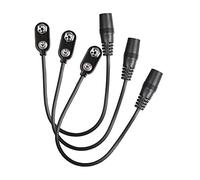 Sunydog NUOVO 3PCS 9V Convertitore a clip per batteria Spina a scatto Presa da 2.1mm * 5.5mm per effetto chitarra One Spot Power Supply