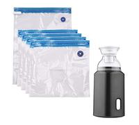 Sunydog Pompa Elettrica con Sacchetti Sottovuoto Vestiti,con Cavo USB,5 Sacchetti Sottovuoto Portatile per Viaggi Uso Domestico Risparmia Spazio, Indispensabili Viaggio