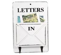 Sunydog Porta Lettere, Rastrelliera Posta in Legno, Contenitore da Parete | AppendiabitiLettera con ganci per lettere St Cartoline Giornali Decorazione W261803 Inserto Gancio Bianco 12 Appendiabiti