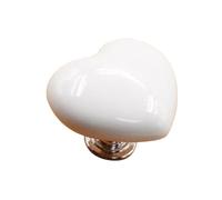 Sunydog Pulsante del Serbatoio del WC a Forma di Cuore, Sostituto Compatto e Robusto per i Mobili Bagno, Facile da Installare e Versatile per Vari Stili di WC, Realizzato con Finitura (Bianca)