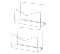 Sunydog Robusto Organizer per Posta in Acrilico, Porta Lettere, Supporto per Casa, Ufficio, Scuola, Confezione da 2 Organizer da Scrivania in Acrilico Trasparente (#2)