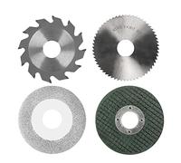 Sunydog Set di 4 lame per motosega, include 2,5 pollici, diametro 63 mm, lama per sega in resina e diametro 60 mm, lama smerigliatrice e 2,5 pollici, diametro 63 mm, lama HSS e diametro 2,5 pollici