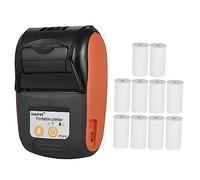 Sunydog Stampante Termica per Ricevute,Stampante Termica Portatile,Pt-210 Stampante per Ricevute 58mm per Dettaglianti Ristoranti Factories Logistics, 10 Rotoli di Carta Compatibile con IOS Android