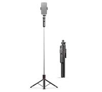 Sunydog Treppiede Allungabile per Selfie Stick con Otturatore Remoto, Supporto per Telefono Regolabile da 67 Pollici Vlogging, Foto di Gruppo in Live Streaming, Viaggi, Leggero e Portatile (Nera)