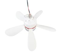 Sunydog Ventilatore da Soffitto Portatile con Luce LED DC 12V Ventilatore da Tenda Campeggio per Uso Interno Esterno 16,5 Pollici