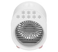 Sunydog Ventola di Raffreddamento Portatile USB Air Cooler con Umidificatore 200 Ml per Uso Scrivania, Materiale ABS Leggero (Bianco)