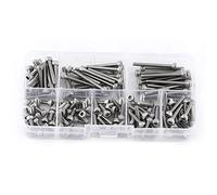 Sunydog Viti a Testata Esagonale, Bulloni del Filo Metrico 160 Pcs Impostati per l'home Office,