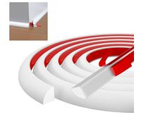 SUNYHUE Listello in PVC, 2 metri, autoadesivo e flessibile, modanatura per pavimenti in laminato, striscia adesiva per piastrelle, striscia sigillante per soffitto, angolo parete, battiscopa (bianco)