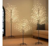 SUNYRISY Albero di luci a LED, rami luminosi, per interni, albero di neve, bianco caldo, per Natale, Pasqua, matrimonio, compleanno