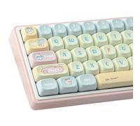 Sunzit Keycaps PBT Layout ANSI e ISO 129 tasti Set di keycap personalizzati Profilo MOA Sublimazione del colore Keycaps carino con estrattore per tasti per switch Cherry MX 104/87/74/61 60 Tastiera