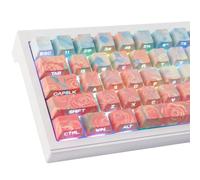Sunzit PBT Custom Keycaps, 131 tasti Rose Sea Tie Colorazione Dye-Sub Keycaps Cherry Profile Keycaps Side Print Keycaps per interruttore MX ISO/ANSI UK Layout Tastiera meccanica (arancione gradiente)