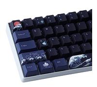 Sunzit PBT Keycaps - 100 tasti Coral Sea Cherry Profile Dye sublimazione per ISO/ANSI Layout 61/64/68/87 Gateron MX Switches tastiera meccanica (nero)