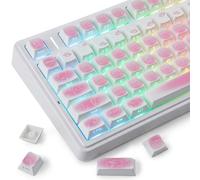 Sunzit Set di 130 tasti stampati lateralmente in PBT, copritasti lucidi personalizzati, copritasti con profilo ciliegio a sublimazione del colore per interruttori MX Tastiera meccanica