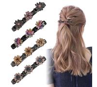 SUNZWO Kolibri Set di 4 fermagli per capelli da donna, per uno stile elegante, antiscivolo e delicato su ogni tipo di capelli: tutti i giorni e occasioni speciali