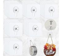 SUoetry 30 Pezzi Ganci Adesivi per Quadri, Chiodi Adesivi per Quadri Muro, Appendi Quadri Senza Chiodi, Ganci Adesivi per Appendere Quadri, per Quadri, Poster, Foto, Quadri Decorativi (6 x 6 cm)