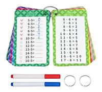 Suofuolef 1 - 1 carte di apprendimento sottotratto, dividere pratica con 13 fogli di esercizio, aiuto per il calcolo a secco, senza lubrificare e senza residui di colore