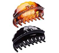 Suoirblss - Molletta per capelli in plastica con cristalli, per donne e doccia, per lavare i capelli, 2 pezzi