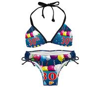 suojapuku Bikini da Donna,Costume da Bagno a Due Pezzi,Palloncini per Il 30° Compleanno,Insiemi del Bikini delle Donne