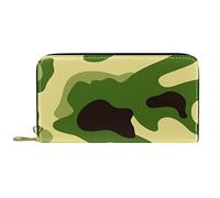 suojapuku Portafoglio da uomo in vera pelle,portamonete grande da donna per carte,camuffamento dei cartoni animati,Portamonete con cerniera