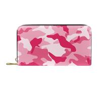 suojapuku Portafoglio da uomo in vera pelle,portamonete grande da donna per carte,camuffamento rosa,Portamonete con cerniera