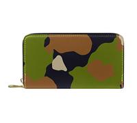 suojapuku Portafoglio da uomo in vera pelle,portamonete grande da donna per carte,camuffamento tradizionale,Portamonete con cerniera
