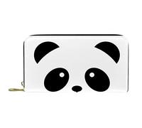 suojapuku Portafoglio da uomo in vera pelle,portamonete grande da donna per carte,Ciao panda,Portamonete con cerniera