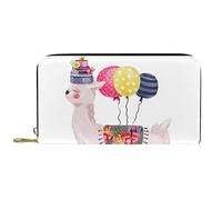 suojapuku Portafoglio da uomo in vera pelle,portamonete grande da donna per carte,palloncini torta ciao lama alpaca,Portamonete con cerniera
