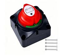 SUOLAREN Morsetti per batteria da 12 V, sgancio rapido con cappuccio, morsetti per batteria, interruttore di separazione per auto, camper, ATV, UTV, veicolo 300/10000 Ampere e barca marina