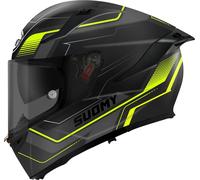 Suomy Casco integrale Speedstar 2 Visual opaco Nero/Grigio scuro/Giallo fluo Taglia S femminile