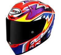 Suomy SR-GP Legacy, casco integrale XS male Rosso/Lilla/Giallo/Blu Scuro
