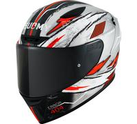 Suomy Track-1 404, casco integrale XL male Opaco Argento/Rosso/Nero