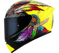 Suomy Track-1 Chieftain, casco integrale XL male Giallo/Rosso/Turchia/Lilla