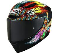 Suomy Track-1 Chieftain, casco integrale XXL male Opaco Nero/Lilla/Rosso/Giallo