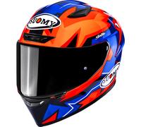 Suomy Track-1 Firestorm, casco integrale S female Nero/Blu/Arancione