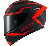 Suomy Track-1 Reaction, casco integrale XXL male Opaco Nero/Rosso