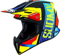 Suomy X-Wing Amped, casco a croce L male Nero/Giallo/Rosso/Azzurro