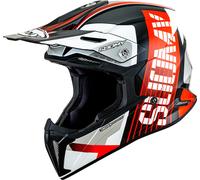 Suomy X-Wing Amped, casco a croce L male Nero/Rosso/Bianco