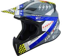 Suomy Casco X-Wing Jetfighter Off-Road Opaco Grigio/Giallo/Bianco/Blu Taglia M Maschile