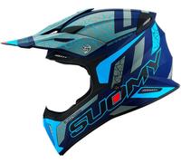 Suomy X-Wing Reel, casco a croce XL male Opaco Blu Scuro/Grigio/Blu Fluo