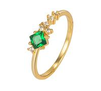 Suona Il Campanello 20 Anello di moda Smeraldi Anello di diamanti Smeraldi dorati Anello di diamanti Anello da donna con pietre preziose Anelli Da Ginnastica per Montaggio A Soffitto (Gold, 8)