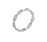 Suona Il Campanello Della Batteria Anelli cavi in acciaio inossidabile Regali rettangolari Anelli a catena da donna commemorativa Anelli in titanio Anelli in Gioco Del Signore Degli Anelli (White, 8)