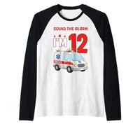Suona l'allarme Ho 12 Anni, Compleanno, Ambulanza per Bambini Maglia con Maniche Raglan