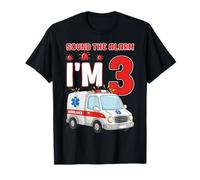 Suona l'allarme Ho 3 Anni Compleanno Ambulanza per Bambini Maglietta