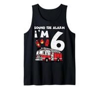 Suona l'allarme Im 6, Camion dei Pompieri per Il 6° Compleanno, Ragazzi e Bambini Canotta