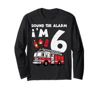 Suona l'allarme Im 6, Camion dei Pompieri per Il 6° Compleanno, Ragazzi e Bambini Maglia a Manica