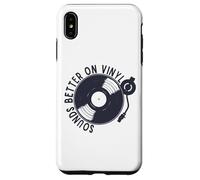 Suona meglio su vinile, collezione di vinili per amanti della musica retrò Custodia per iPhone XS Max